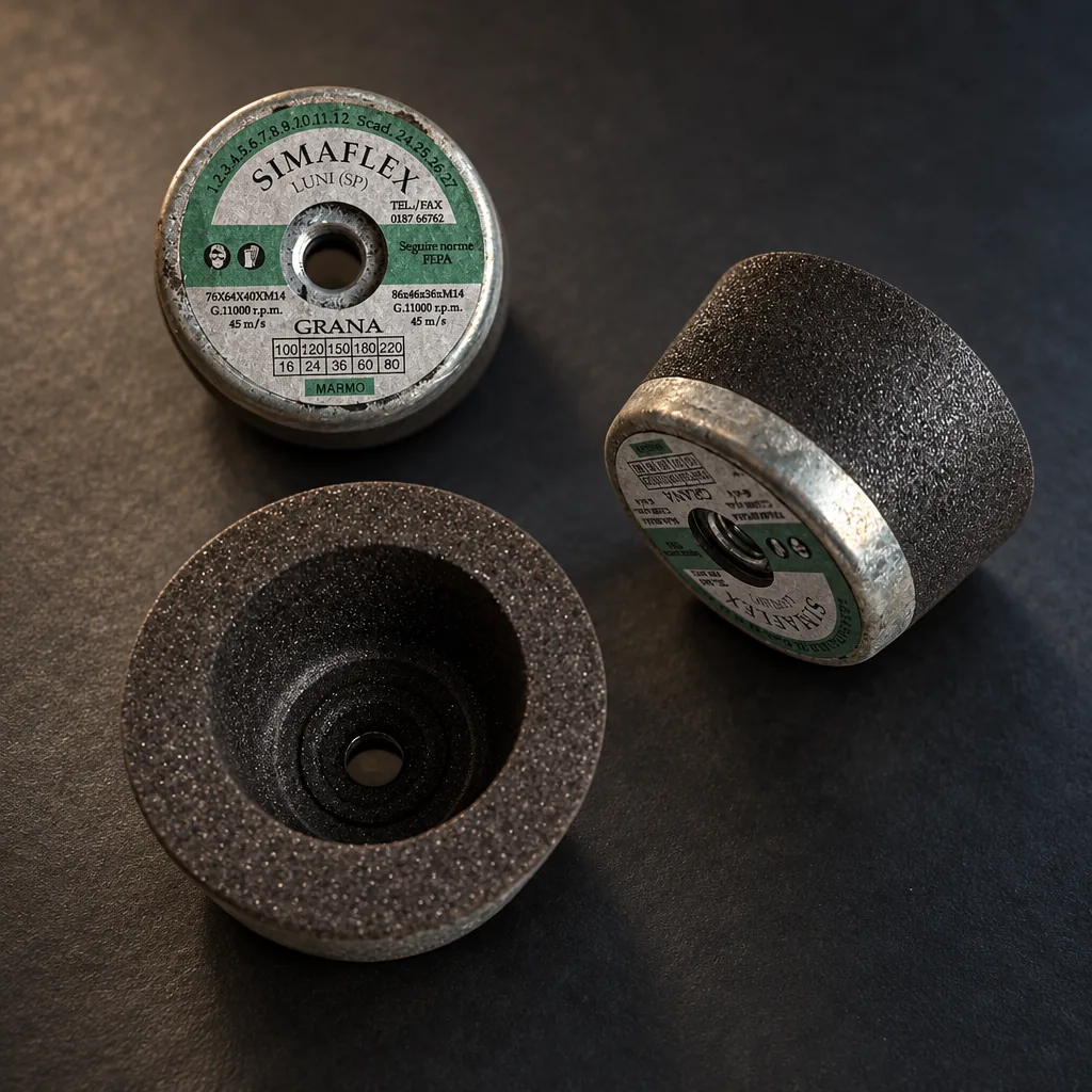 Simaflex 76/64x40 conical cup wheels with M14 thread