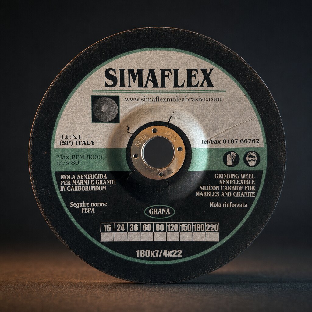 Simaflex 180x22 carborundum semi-flexible disc for marble and granite